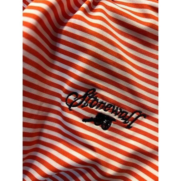 FootJoy FJ Mens Golf Red White Striped Short Sleeve Performance Polo Size XL - Picture 4 of 6